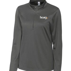 Women’s Hoag half zip black shirt Large